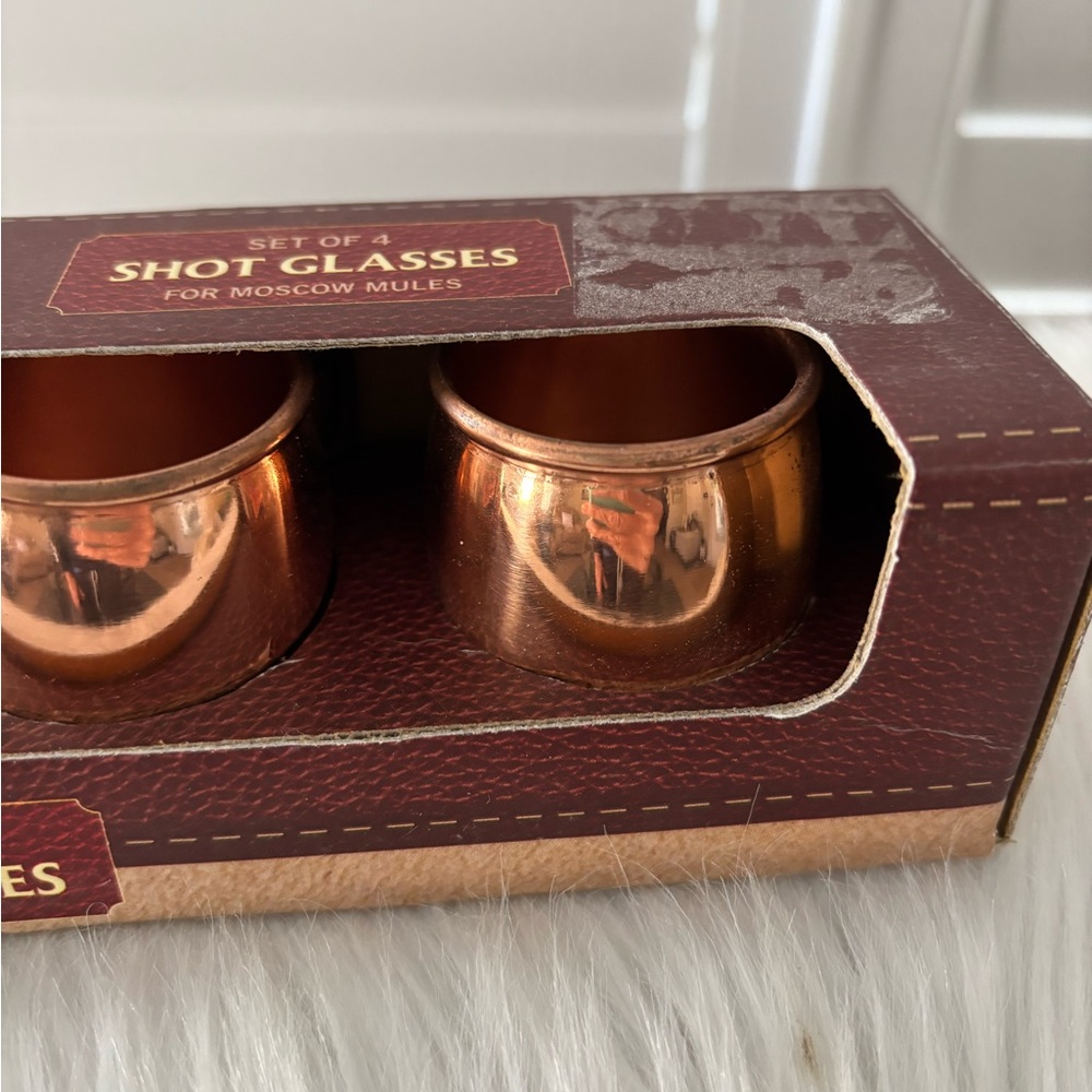 New copper Moscow mule shot glasses